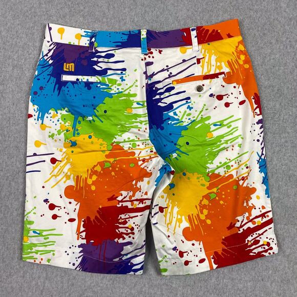 Loudmouth Golf Shorts Mens 36 Paint Splatter All Over Print - Picture 6 of 9